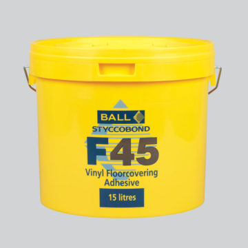FBall Styccobond F45 for highly plasticised PVC backed carpets and flexible PVC Floorcoving
